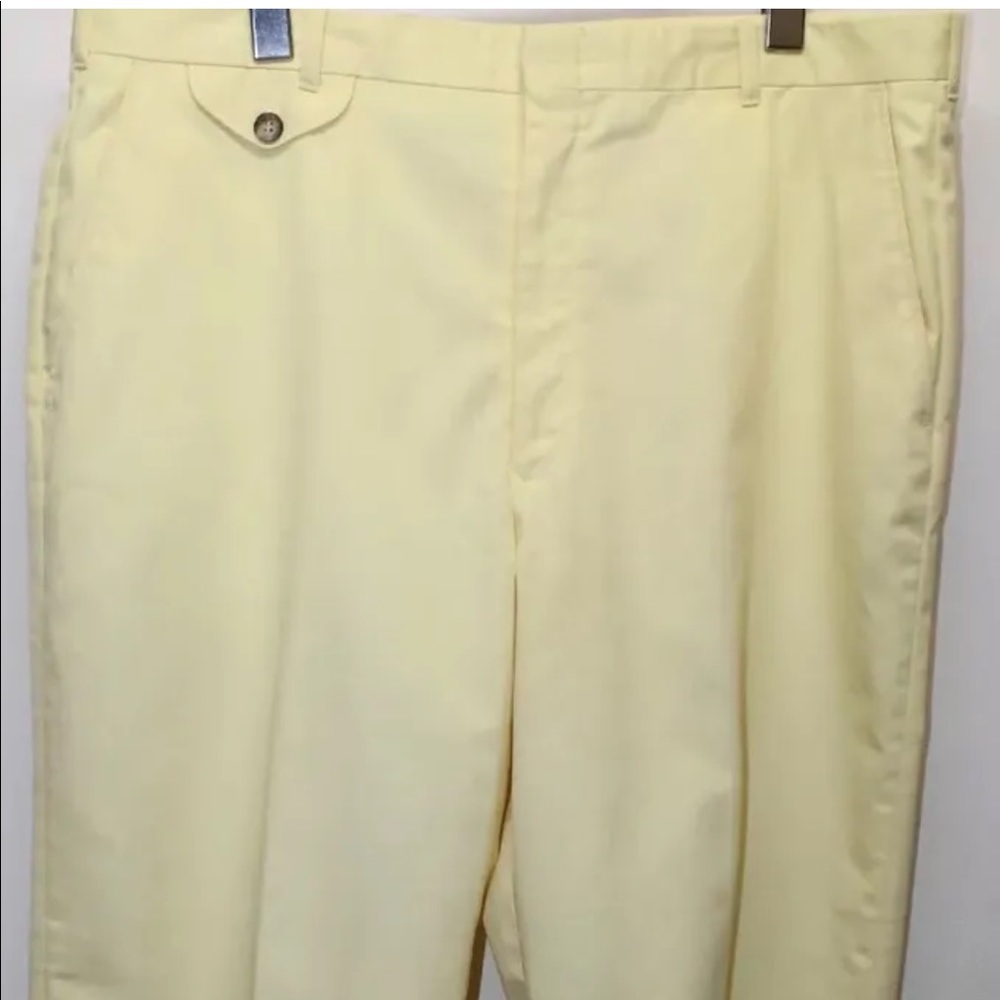 Marks and Spencer Summer Yellow Chino men Pants Size 36 Made in Canada Cotton